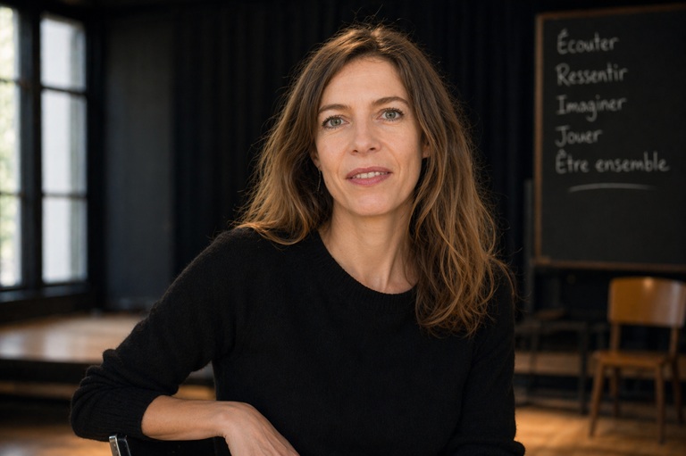 Marion Lallour, professeure de théâtre et comédienne à Paris
