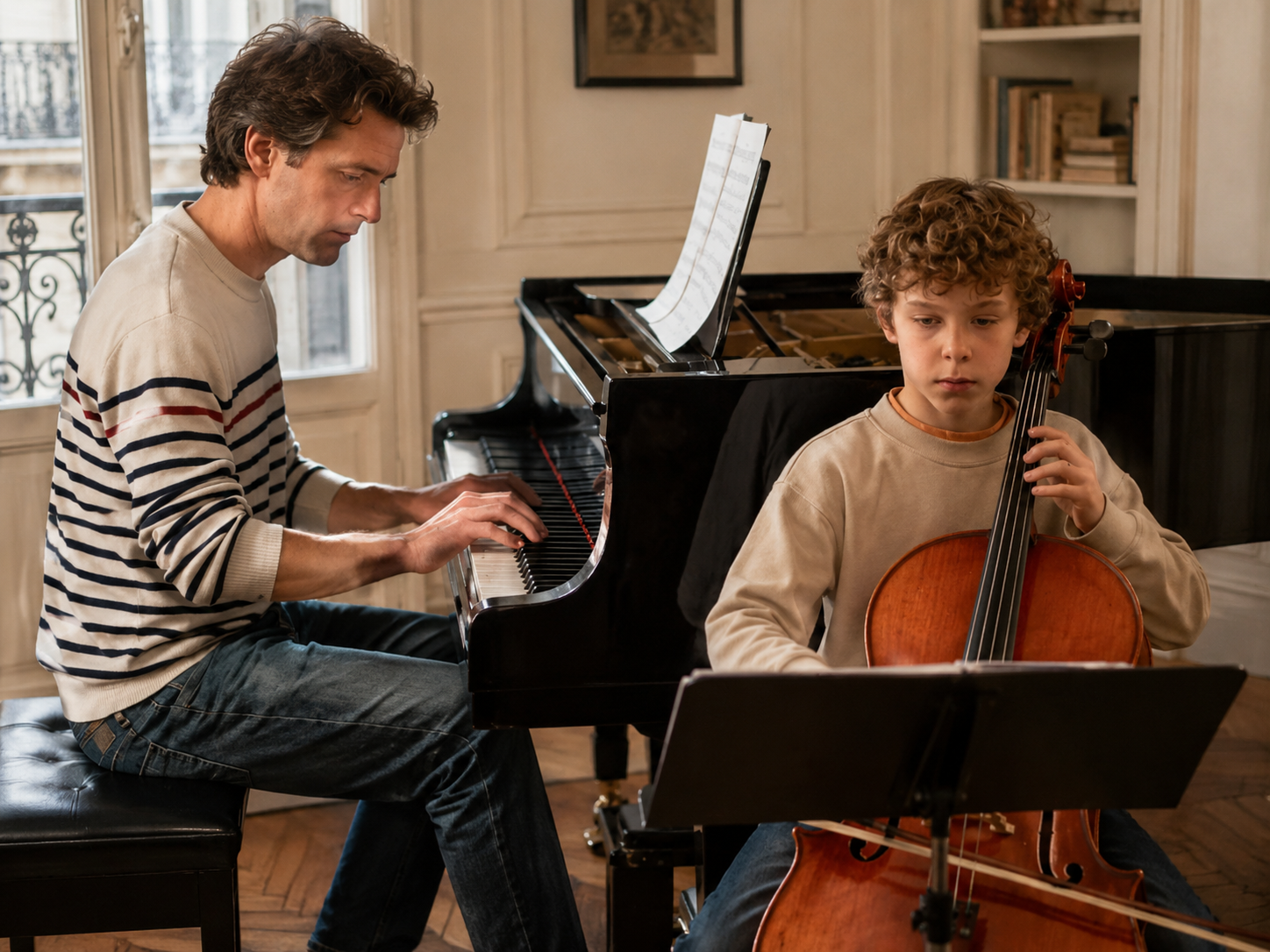 Cours de musique pour adultes à Paris – duo piano violoncelle chez Octave et Arpège